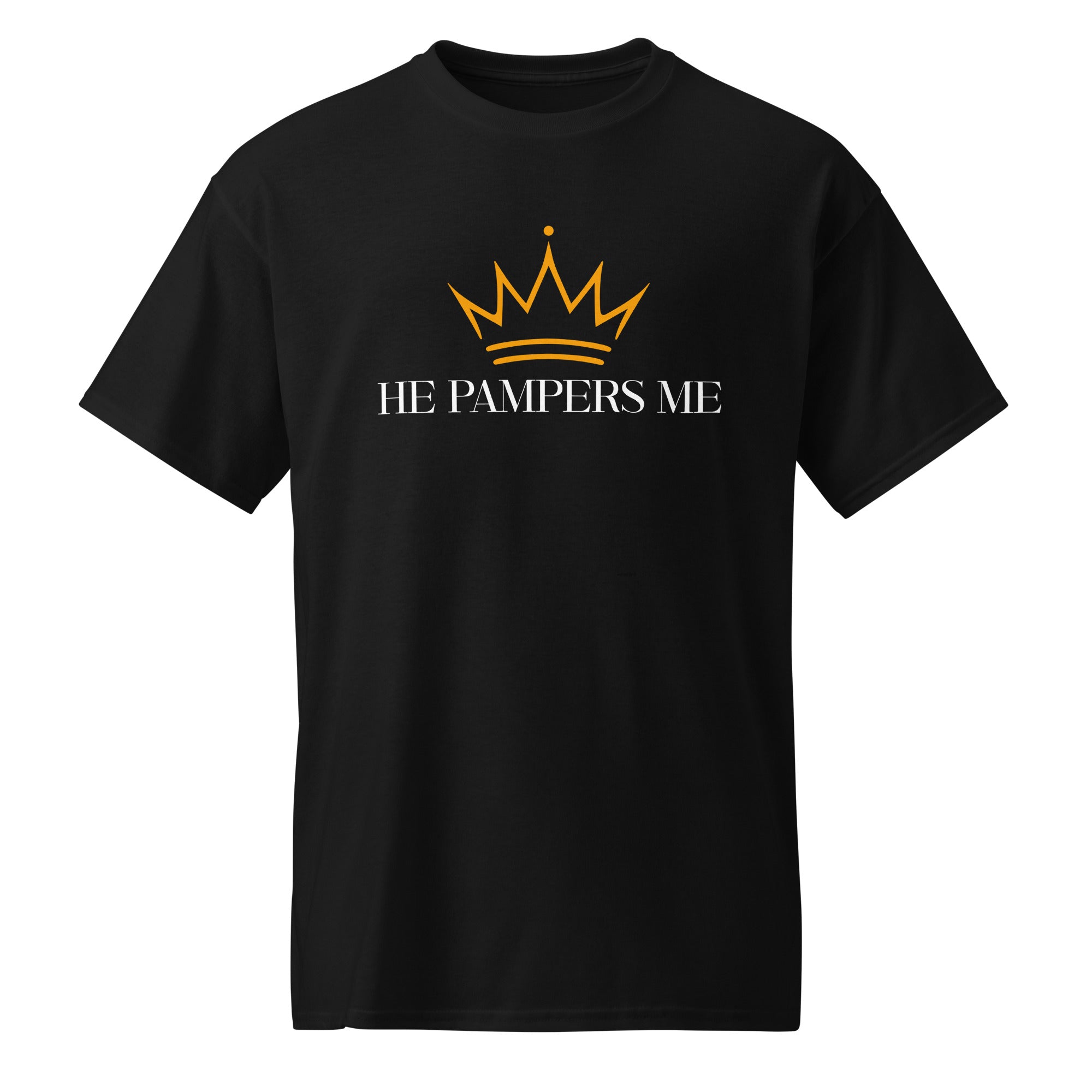 He Spoils Me™ graphic t-shirt by Revive Thredz celebrating love, appreciation, and healthy relationships.