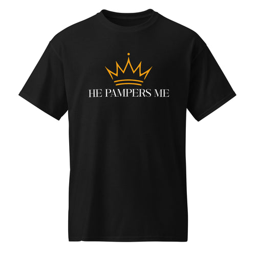 He Spoils Me™ graphic t-shirt by Revive Thredz celebrating love, appreciation, and healthy relationships.