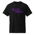 Black or purple t-shirt with 'REVIVE THREDZ' text in purple on a white background.  Moisture-wicking signature logo.   Part of the revive and Thrive movement, representing growth, rebranding, and personal elevation. 